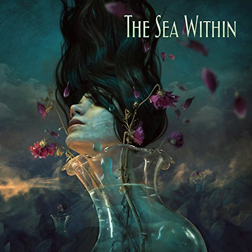 "Album cover art featuring a woman with flowers and a cloudy background."