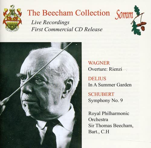 CD cover featuring conductor Sir Thomas Beecham and musical composers’ names.