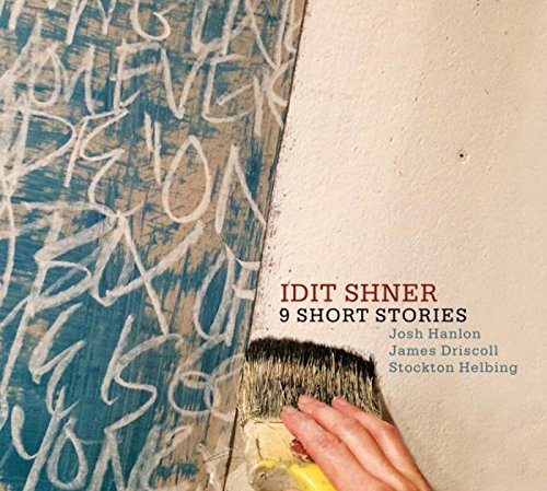 "CD cover with hand painting over graffiti on a wall, text 'Idit Shner 9 Short Stories'."