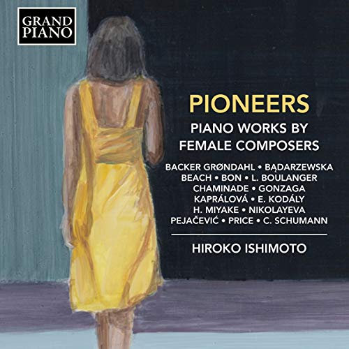 CD cover: woman in yellow dress, text listing composers’ names.
