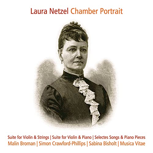 Vintage portrait of composer Laura Netzel on CD cover.
