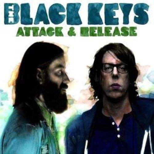 CD cover for The Black Keys’ “Attack & Release” featuring two musicians.