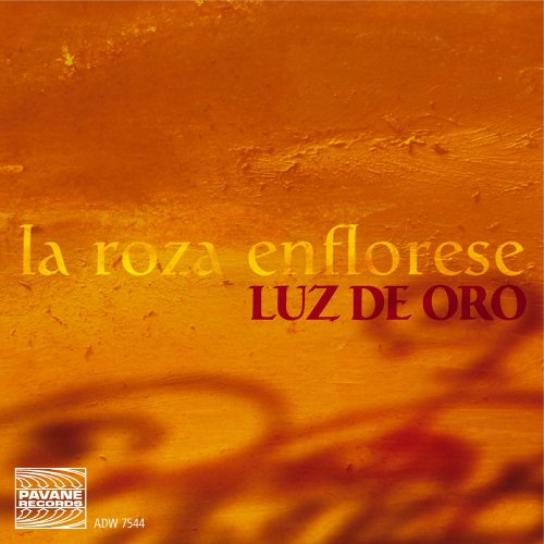 CD cover with orange textured background and white text “La Roza Enflorese”.