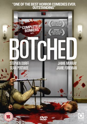 Botched" DVD cover: bloody elevator scene with figures and title text.