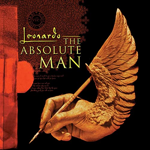 Vinyl album cover for "Leonardo: The Absolute Man" featuring a hand and wing.