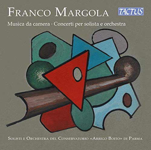 "CD cover with abstract shapes on grey background, white and blue text."