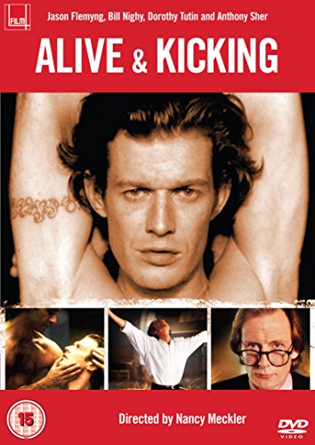 DVD cover for "Alive & Kicking" featuring a man with arms around his head.