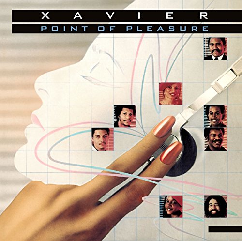 CD cover for Xavier’s “Point of Pleasure” featuring a face and hand illustration.