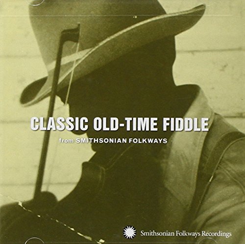 "CD cover featuring a man in a hat holding a fiddle, sepia-toned image."