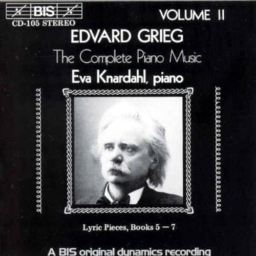 Black CD cover with white text and Edvard Grieg's black-and-white portrait.
