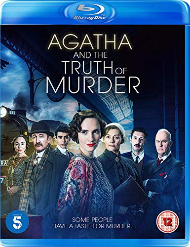 Blu-ray cover for “Agatha And The Truth Of Murder” with cast group.