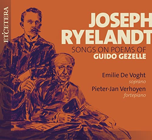 CD cover featuring portraits of composers Joseph Ryelandt and Guido Gezelle.