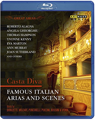 "Blue Blu-ray case with ornate opera house interior on the cover."