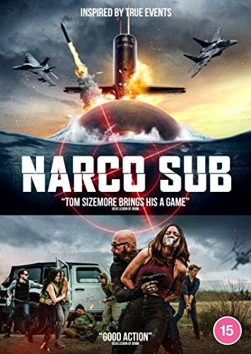 DVD cover for "Narco Sub" depicting a submarine, jets, and tense scenes.