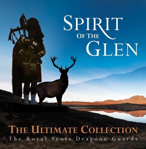 Album cover featuring a bagpiper and stag against a blue sky and mountains.