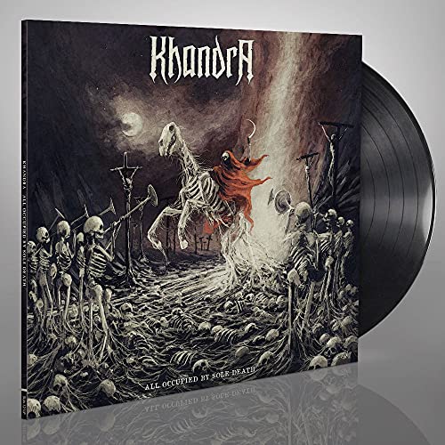 Khandra vinyl album cover depicting skeletal figures in a dark landscape.