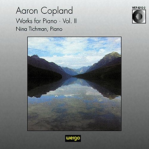 CD cover for Aaron Copland's "Piano Works, Vol. 2" featuring a landscape.