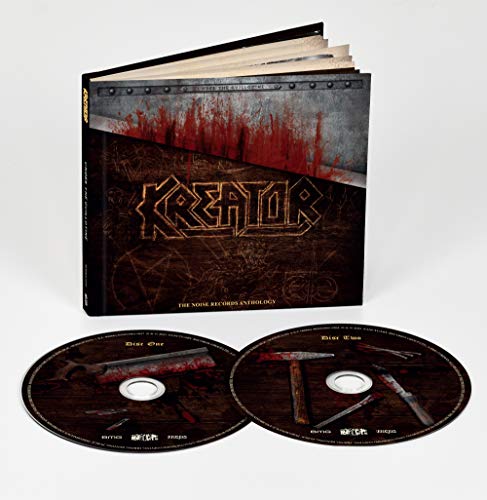 Kreator "Under the Guillotine" CD with two discs and dark imagery.
