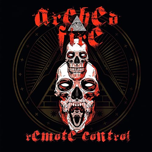 CD cover for Arched Fire - Remote Control, featuring a skull illustration.