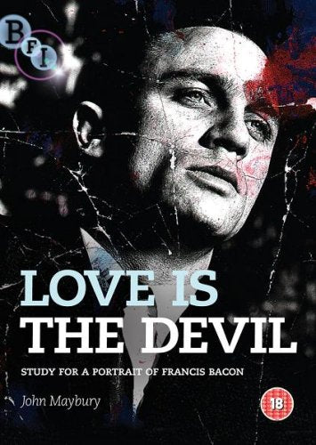 DVD cover for "Love is the Devil" with a black and white portrait.