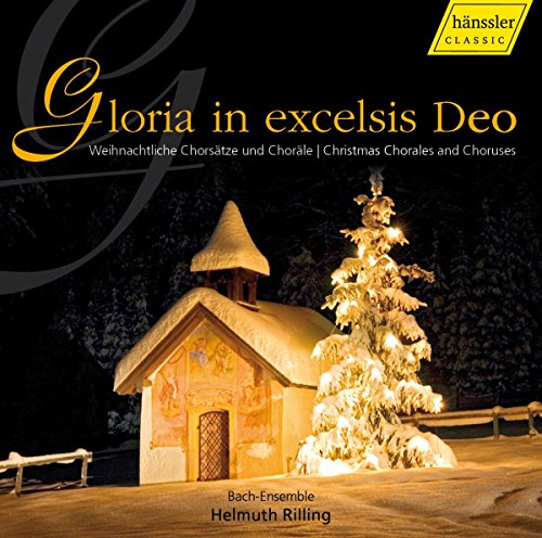 CD cover: snowy church and Christmas tree with golden text overlay.