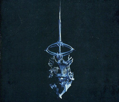 Dark blue CD cover with a detailed, hanging metallic sculpture.