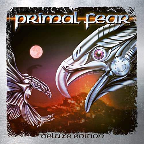 Album cover for Primal Fear’s “Deluxe Edition” featuring a metallic bird head.