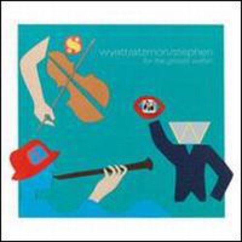 Album cover: abstract illustration of limbs, instruments, and masked figures.