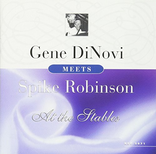 "CD cover with purple and white background, featuring Gene DiNovi and Spike Robinson's names."