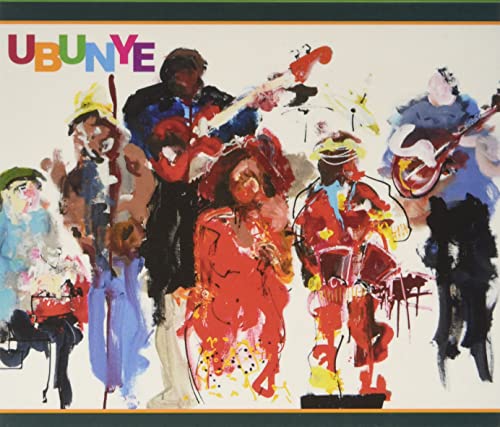 Painted CD cover featuring a group of musicians playing instruments.