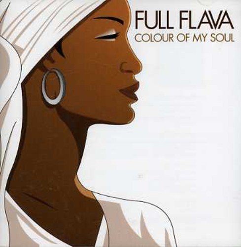 "CD cover featuring an illustrated woman with a white headscarf and the title 'Full Flava'."