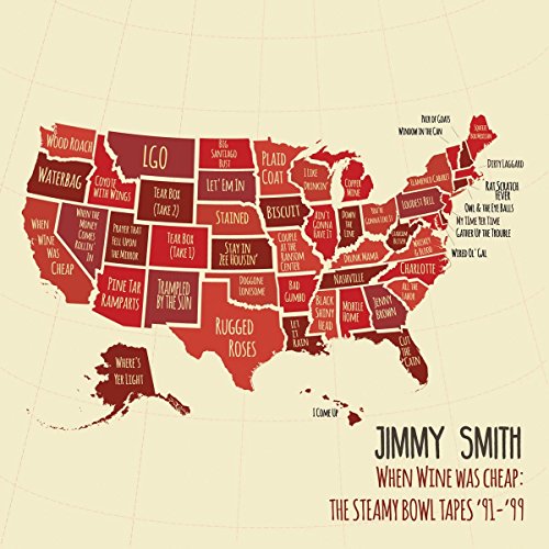 US map with state names replaced by Jimmy Smith song titles.