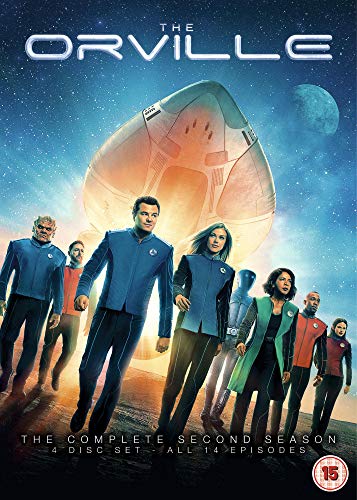 DVD cover for "The Orville" Season 2 featuring spaceship and crew.