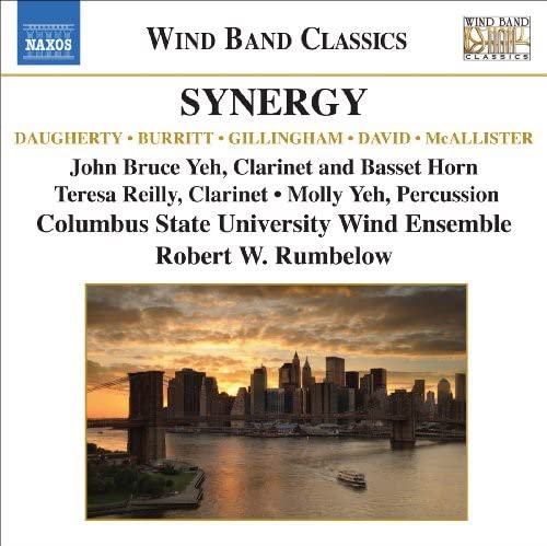 CD cover for “Synergy” by Cs Uni Werumbelow, featuring a city skyline.