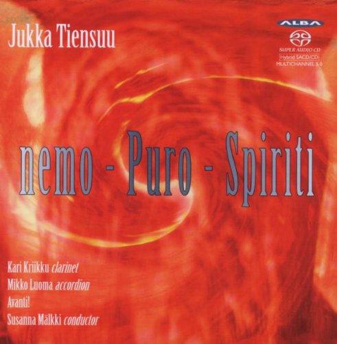 CD cover with swirling red and orange abstract art and text.