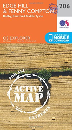 OS Explorer Map Active (206) Edge Hill and Fenny Compton