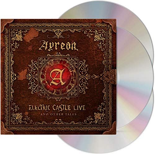 Ayreon album cover resembling an ornate, aged leather-bound book.