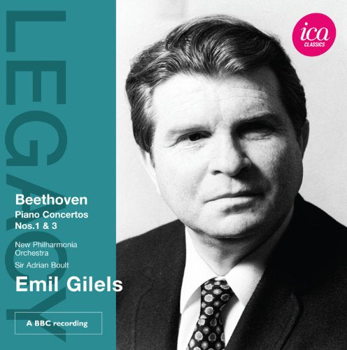 CD cover featuring portrait of pianist Emil Gilels and text details.