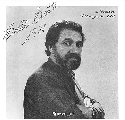 Black and white portrait of a man with a beard, album cover art.