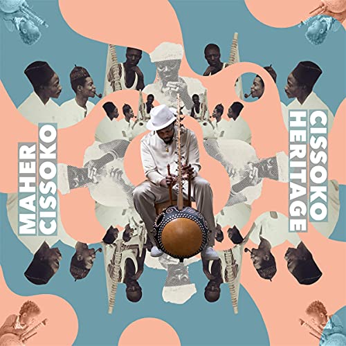 Album cover for Cissoko Maher’s “Cissoko Heritage” featuring a kora player.