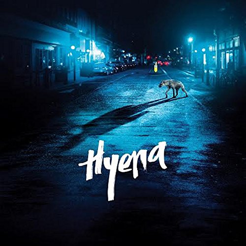 Hyena album cover: a hyena stands on a wet, illuminated street.