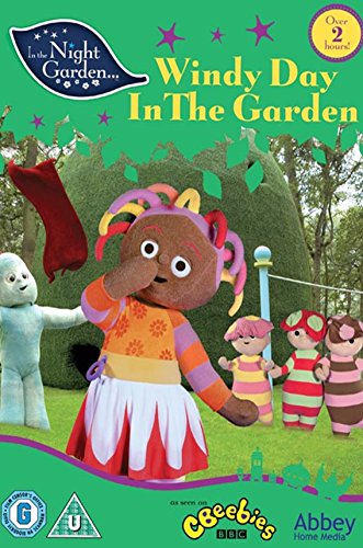 DVD cover featuring colorful characters from "In The Night Garden" on a green background.