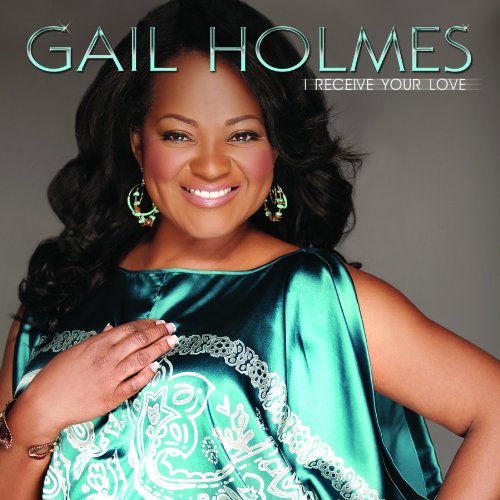 CD cover featuring portrait of gospel singer Gail Holmes in teal dress.