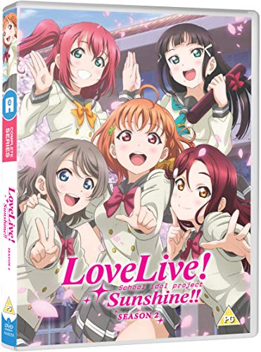 DVD cover for Love Live Sunshine Season 2 featuring five anime girls.