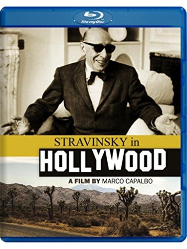 Blue-ray case with black and white image of man in suit and desert landscape below.