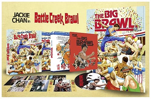Battle Creek Brawl" Blu-ray case with Jackie Chan in a fighting pose, plus inserts.
