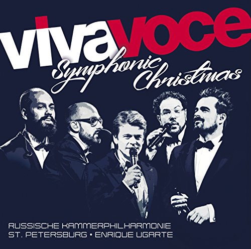 CD cover for "Symphonic Christmas" featuring a male vocal quartet.