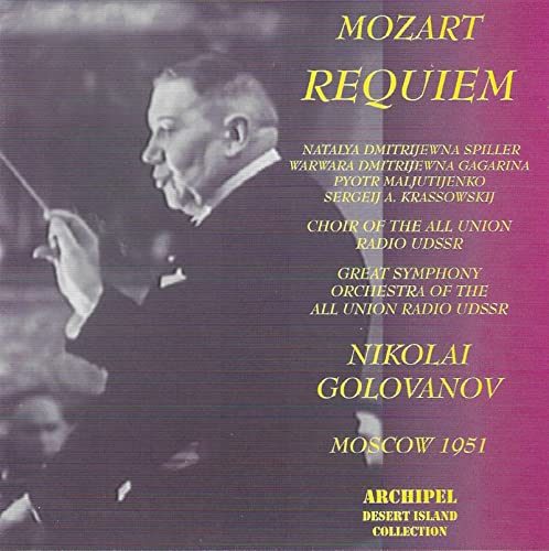 CD cover for Golovanov’s “Requiem” featuring a conductor’s portrait.