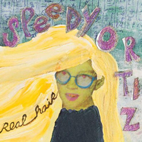 "Album cover art featuring a childlike drawing of a woman with long blonde hair."