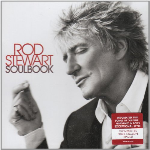 Album cover with black and white photo of Rod Stewart and red text.